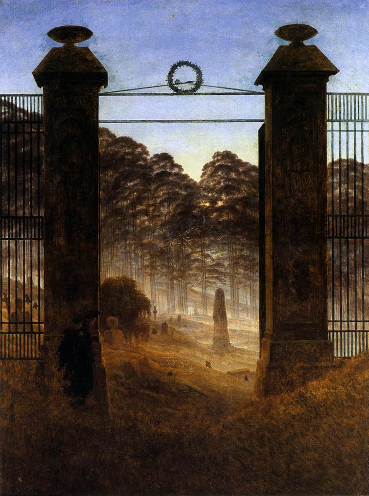 Cemetery Entrance by Caspar David Friedrich, 1825